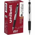 uniball™ 207 Impact RT Gel Pens - 1 mm Bold Pen Point - Refillable - Retractable - Blue Ink - Gel-based - Metallic Barrel - 1 Dozen