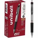 uniball™ 207 Impact RT Gel Pens - 1 mm Bold Pen Point - Refillable - Retractable - Red Ink - Gel-based - Metallic Barrel - 1 Dozen