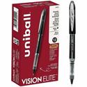 uniball™ Vision Elite Rollerball Pen - 0.5 mm Micro Pen Point - Black Ink - 1 Dozen