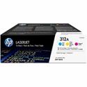 HP 312A (CF440AM) Original Standard Yield Laser Toner Cartridge - Tri-pack - Cyan, Magenta, Yellow - 1 Carton - 27000 Pages