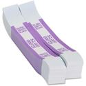 PAP-R Currency Straps - 1.25" Width - Total $2,000 in $20 Denomination - Self-sealing, Self-adhesive, Durable - 20 lb Basis Weight - Kraft - White, Violet - 1000 / Pack