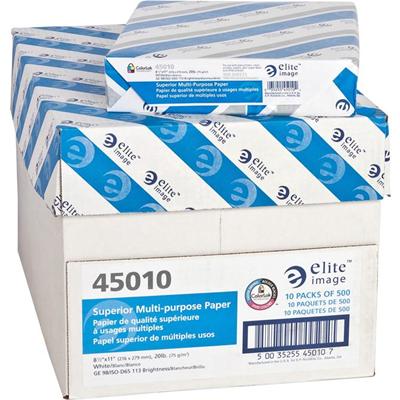 Elite Image Superior Multipurpose Paper - White - 98 Brightness - Letter - 8 1/2" x 11" - 20 lb Basis Weight - Sustainable Forestry Initiative (SFI) - Bright White - 500/Pack - 40 / Pallet