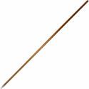 Genuine Joe Wood Handle with Threaded Metal Tip - Natural - Metal, Wood - 1 Each