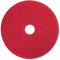 Genuine Joe Red Buffing Floor Pad - 19" Diameter x 1" Thickness - Buffing, Scrubbing, Floor - 175 rpm to 350 rpm Speed Supported - Flexible, Resilient, Rotate, Dirt Remover - Fiber - Red - 5 / Carton