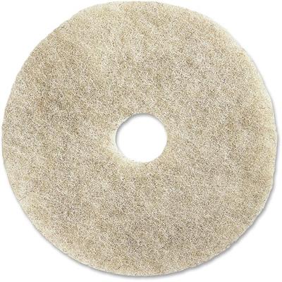 Genuine Joe 20" Natural Light Floor Pad - 20" Diameter x 1" Thickness - Buffing, Floor - 1500 rpm to 3000 rpm Speed Supported - Flexible, Resilient, Soft, Non-abrasive, Dirt Remover - Fiber, Resin - Natural - 5 / Carton