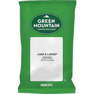 Green Mountain Coffee Roasters&reg; Ground Lake and Lodge Coffee - Regular - Dark/Bold - 2.2 oz Per Packet - 50 Packet - Ground - Lake & Lodge - 50 / Carton