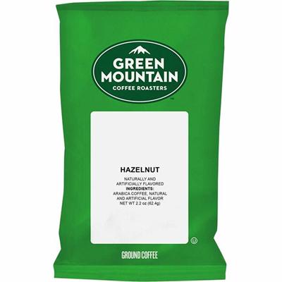 Green Mountain Coffee Roasters&reg; Ground Hazelnut Light Roast Coffee - Regular - Light/Mild - 2.2 oz Per Packet - 50 Packet - Ground - 50 / Carton