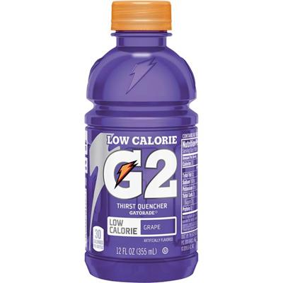 Gatorade G2 Grape Low-Calorie Sports Drinks - 12 fl oz (355 mL) - Grape - 1 Carton