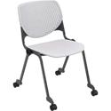 KFI "2300" Series Stack Chair - Light Gray Seat Color - Polypropylene Seat Material - Light Gray Back Color - Polypropylene Back Material - Silver, Powder Coated Frame Color - Tubular Steel Frame Material - Four-legged Base - 1 Each