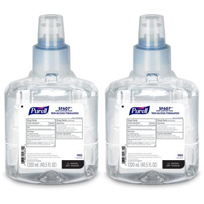 PURELL&reg; Hand Sanitizer Foam Refill - Fragrance-free Scent - 1.27 quart - Pump Bottle Dispenser - Kill Germs - Hand - Clear - Anti-irritant, Fragrance-free, Dye-free, Recyclable, Lockable - 2 / Carton