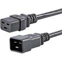 StarTech.com Computer Power Cord - C19 to C20, 14 AWG, 6 ft - For Server, Computer, PDU, Printer, Monitor - 125 V AC / 15 A - Black - 6 ft Cord Length - IEC 60320 C19 / IEC 60320 C20 - 1