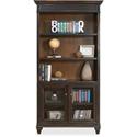 Martin Hartford Bookcase with Lower Doors - 78" Height x 40" Width x 14" Depth - 2 Door(s) - 5 Shelve(s) - 3 Adjustable Shelf(ves) - Material: Wood Veneer - Finish: Vintage Black - For Book, Home Office, Living Area - 1 Each