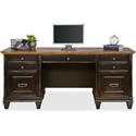Martin Hartford Credenza - 5-Drawer - 31" Height x 69.5" Width x 21" Depth - Total Drawer(s): 5 - 2 Door(s) - Material: Wood Veneer, Solid Wood - Finish: Vintage Black - Lockable Drawer, AC Power Outlet, Pull-out Printer Drawer, USB Connection - For 