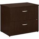 Bush Business Furniture Series C 36W 2 Drawer Lateral File in Mocha Cherry - 29.8" Height x 35.7" Width x 23.4" Depth - Total Drawer(s): 2 - Finish: Mocha Cherry, Thermofused Laminate (TFL) - Durable, Scratch Resistant, Stain Resistant, Drawer Glide,