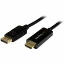 StarTech.com DisplayPort to HDMI converter cable - 6 ft (2m) - 4K - 6.56 ft DisplayPort/HDMI A/V Cable for Ultrabook, Projector, Desktop Computer, Notebook, Audio/Video Device, Monitor, Workstation, TV, Docking Station - First End: 1 x 20-pin Display