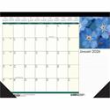 House of Doolittle EarthScapes Flowers 18-1/2" Desk Pad - Julian Dates - Monthly - 12 Month - January 2026 to December 2026 - 1 Month Single Page Layout - 18 1/2" x 13" Sheet Size - 1.50" x 1.87" Block - Headband - Desk Pad - Leatherette, Chipboard -