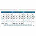 House of Doolittle 3-month Horizontal Wall Calendar - Julian Dates - Monthly - 14 Month - December 2025 to January 2027 - 1.13" x 1" Block - Wire Bound - Blue - 8" Height x 17" Width - Reference Calendar, Eyelet - 1 Each