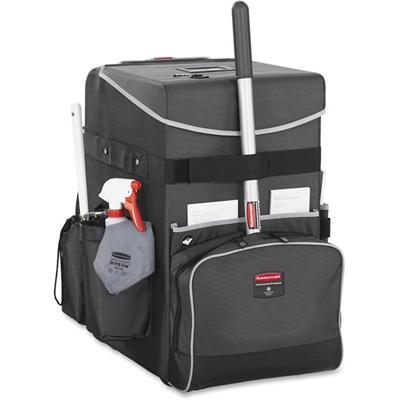 Rubbermaid Commercial Large Executive Quick Cart - Telescopic Handle - 60 lb Load Capacity - Aluminum, Polyester, Teflon, Polypropylene - 16.50" Length x 14.30" Width x 25" Height - Dark Gray - 1 Each