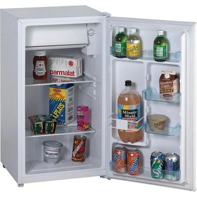 Avanti Counter-high Refrigerator - 3.30 ft³ - Manual Defrost - Undercounter - Manual Defrost - Reversible - 3.30 ft³ Net Refrigerator Capacity - 120 V AC - 220 kWh per Year - White - Smooth - Built-in