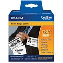 Brother Adhesive Name Badge Labels - 2 23/64" Width x 3 25/64" Length - Rectangle - Direct Thermal - White - Paper - 260 / Roll