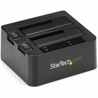 StarTech.com Drive Dock SATA/600 - USB 3.1 Type B Host Interface - UASP Support External - Black - 2 x HDD Supported - 2 x SSD Supported - 2 x Total Bay - 2 x 2.5"/3.5" Bay - Plastic
