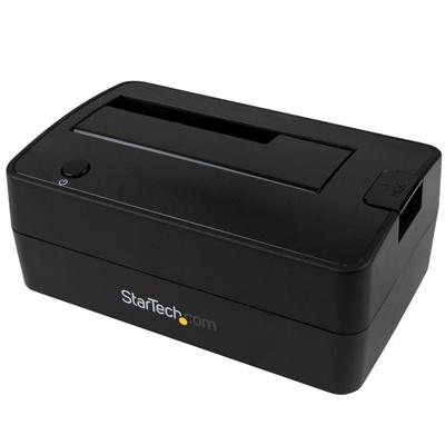 StarTech.com Drive Dock SATA/600 - USB 3.1 Type B Host Interface - UASP Support External - Black - 1 x Total Bay - 1 x 2.5"/3.5" Bay - Plastic
