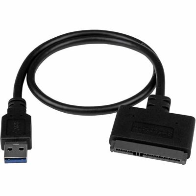 StarTech.com USB 3.1 (10Gbps) Adapter Cable for 2.5" SATA SSD/HDD Drives - 1 x 22-pin SATA 3.0/Power - 1 x 9-pin USB 3.2 (Gen 2) Type A - Male - Black - 1 Each
