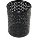 Artistic Urban Collection Punched Metal Pencil Cup - 4.5" Height x 3.5" Width x 3.5" Depth - Metal - Black - Heavy Duty, Scratch Resistant, Wear Resistant, Reinforced, Rounded Edges, Durable - 1 Each