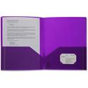 Business Source Letter Portfolio - 8 1/2" x 11" - 30 Sheets Capacity - 2 Pocket(s) - Purple - Durable, Spill Resistant, Wear Resistant, Card Holder - 1 Each