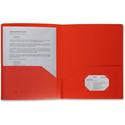 Business Source Letter Portfolio - 8 1/2" x 11" - 30 Sheets Capacity - 2 Pocket(s) - Red - Durable, Spill Resistant, Wear Resistant, Card Holder - 1 Each