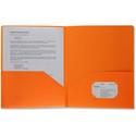 Business Source Letter Portfolio - 8 1/2" x 11" - 30 Sheets Capacity - 2 Pocket(s) - Orange - Durable, Spill Resistant, Wear Resistant, Card Holder - 1 Each