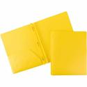 Business Source Letter Portfolio - 8 1/2" x 11" - 50 Sheets Capacity - 3 x Prong Fastener(s) - 2 Pocket(s) - Yellow - Durable, Spill Resistant, Wear Resistant, Card Holder - 1 Each