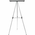 MasterVision 3-leg Display Easel - 45 lb Load Capacity - 63" Height x 28.50" Width x 32" Depth - Tabletop, Floor - Metal, Aluminum, Plastic - Silver