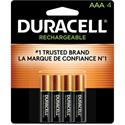 Duracell AAA Rechargeable Batteries - For Gaming Controller, Flashlight, Monitoring Device - Battery Rechargeable - AAA - 4/Pack - 1 Each