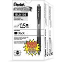 EnerGel EnerGel-X Retractable Gel Pens - 0.5 mm Fine Needle Pen Point - Refillable - Retractable - Black Ink - Gel-based - Black Barrel - 24 / Pack