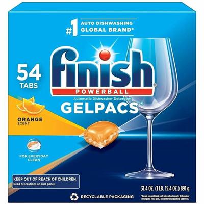 Finish All-n-1 Detergent Gelpacs - 1.3 fl oz (0 quart) - Orange Scent - Orange - 54 / Box