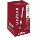 uniball™ Vision Rollerball Pens - 0.7 mm Fine Pen Point - Black Ink - Pigment-based - 36 / Pack