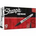 Sharpie Extreme Permanent Markers - 1.1 mm Fine Marker Point - Black Ink - 1 Dozen