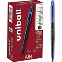 uniball™ Air Porous Point Pen - 0.7 mm Medium Conical Pen Point - Blue Ink - Hybrid - Black Barrel - 1 Dozen