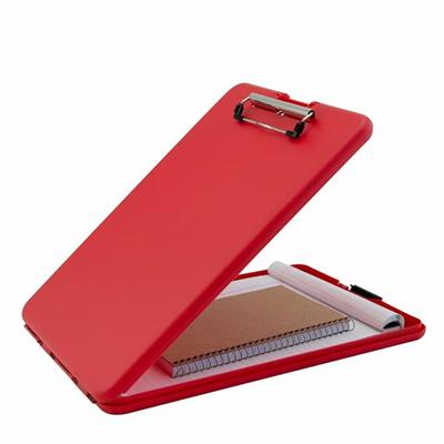 Saunders SlimMate Storage Clipboard - 0.50" Clip Capacity - Storage for Stationary, Tablet, iPad, eReader, Document, Paper - Top Opening - 8 1/2" x 12" Sheet Size - Polypropylene - Red - 1 Each