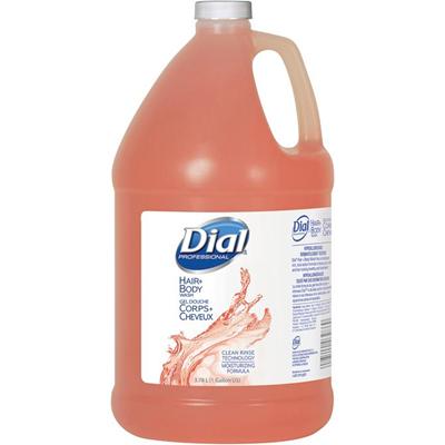 Dial Professional Hair + Body Wash - Peach Scent - 1 gal - Body, Hair, Skin - Peach - pH Balanced, Rich Lather - 4 / Carton