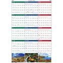 House of Doolittle EarthScp. Scenic Laminated Wall Planners - Julian Dates - Daily, Monthly - 12 Month - January 2026 to December 2026 - 2" x 1.38" , 1" x 1" Block - Paper - 24" Height x 18" Width - Laminated, Double-sided, Write on/Wipe off, Reversi