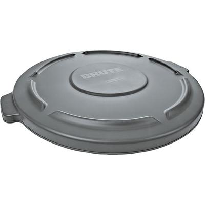 Rubbermaid Commercial Brute 20-gallon Container Lid - Round - 19.9" Diameter - Plastic - Gray - 1 Each