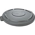 Rubbermaid Commercial Brute 20-gallon Container Lid - Round - 19.9" Diameter - Plastic - Gray - 1 Each