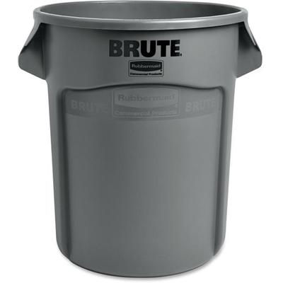 Rubbermaid Commercial Brute 20-Gallon Vented Container - 20 gal Capacity - Round - Handle, Reinforced, UV Coated, Fade Resistant, Damage Resistant, Warp Resistant, Crack Resistant, Crush Resistant - 22.9" Height x 19.4" Diameter - Plastic - Gray - 1 