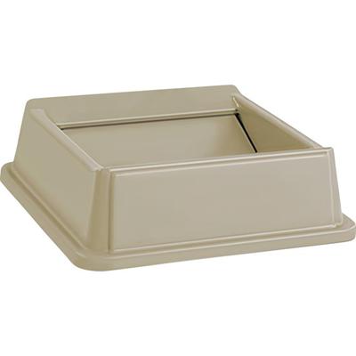 Rubbermaid Commercial Untouchable Square Swing Top - Square - Beige - 1 Each