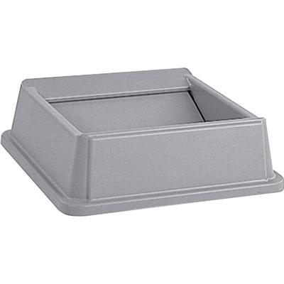Rubbermaid Commercial Untouchable Square Swing Top - Square - Gray - 1 Each