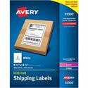 Avery&reg; Address Label - x 5 1/2" Width x 8 1/2" Length - Half Sheet - Permanent Adhesive - Rectangle - Laser, Inkjet - Matte - White - Paper - Permanent Adhesive, Jam Resistant, Smudge Resistant, Stick & Stay, Customizable, Curl Resistant - 2 / Sh