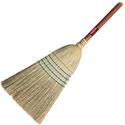 Rubbermaid Commercial Warehouse Corn Broom - 12" Brush Face - 1.13" Handle Diameter - Pine Handle - Blue - 1 Each