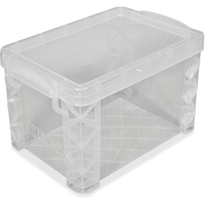 Super Stacker Index Cards Box - External Dimensions: 6.3" Width x 4.3" Depth x 4.3" Height - Media Size Supported: Index Card 4" x 6" - 500 x Index Card (4" x 6") - Lid Lock Closure - Stackable - Plastic - Clear - For Index Card, Craft Supplies, Reci